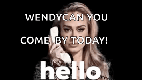 Woman Talking on Phone Saying Wendy Can You Come
