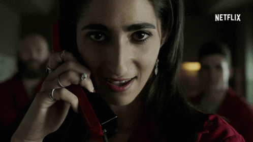 Woman Talking On Phone With Empeza GIF