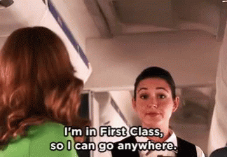Woman Talking on Plane Says I'm in First Class So I Can Go Anywhere
