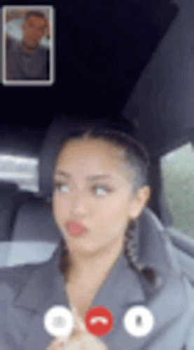 Woman Talking On Video Call In Car GIF