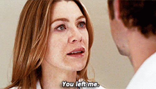 Woman Talking To Man Saying You Left Me GIF