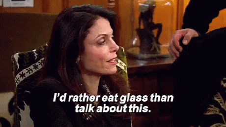 Woman Talking to Man Says I'd Rather Eat Glass