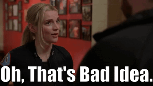 Woman Talking To Man Uh That's Bad Idea GIF