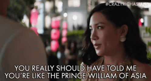Woman Talking to Man You're Like Prince William of Asia