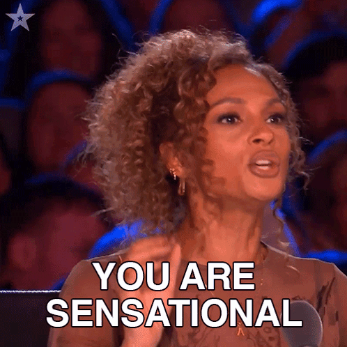 Woman Telling Crowd You Are Sensational