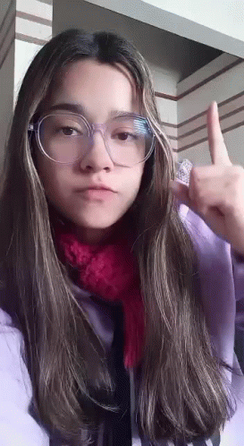 Woman Telling Us To Follow Up GIF