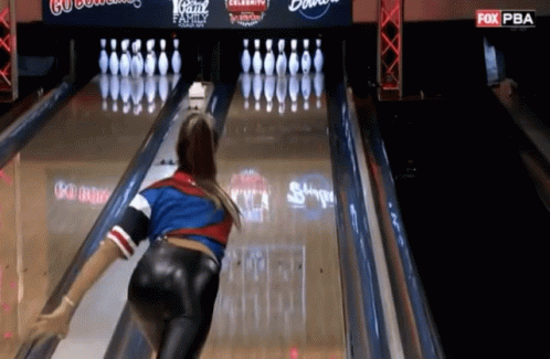 Woman Throws Ball at Bowling Alley With Fox PBA