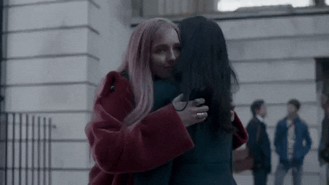 Woman Throws Her Friend Under The Bus After Hugging GIF