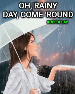 Woman Umbrella Oh Rainy Day Come Round Coldplay