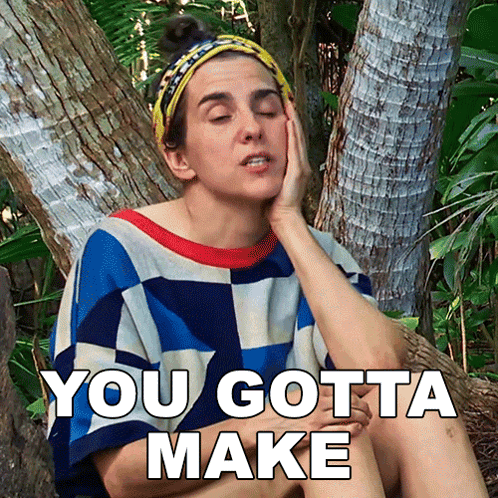 Woman Under Tree Hand on Face You Gotta Make