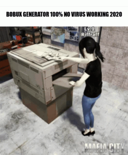 Woman Using A Roblox Bobux Generator GIF