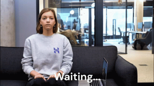 Woman Waiting Patiently GIF