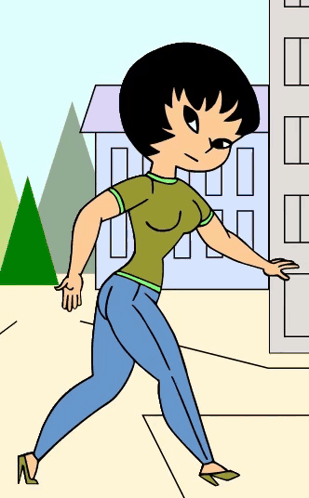 Woman Walking in Front of Building