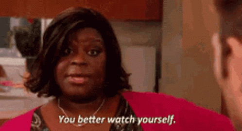 Woman Warning Man You Better Watch Yourself