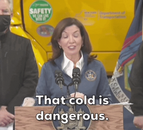 Woman Warning Thats Cold Dangerous GIF