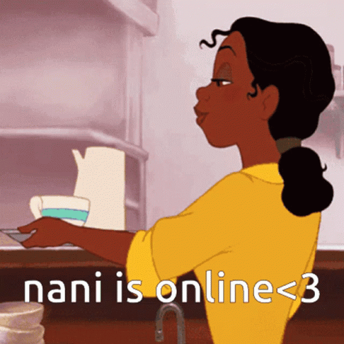 Woman Washing Dishes Nani Is Online < 3 GIF