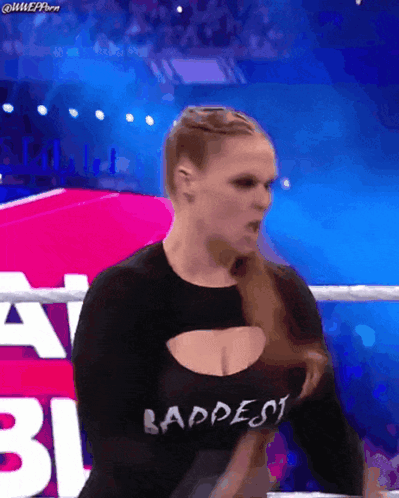 Woman Wearing Baddest Shirt