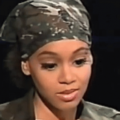 Woman Wearing Bandana And Hat GIF