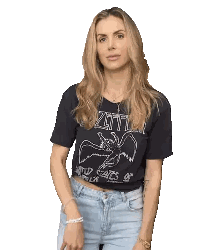 Woman Wearing Black Zeppelin Shirt