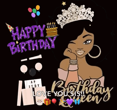 Woman Wearing Crown With Birthday Cake