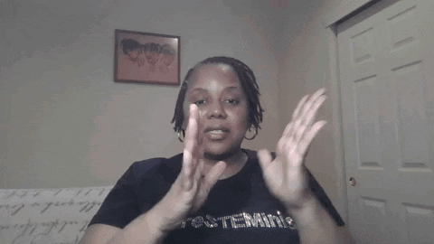 Woman Wearing Determine T-Shirt