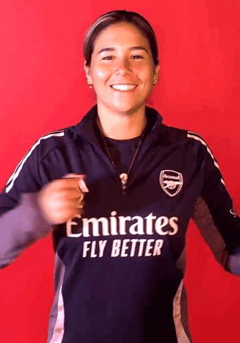 Woman Wearing Emirates Fly Better Shirt