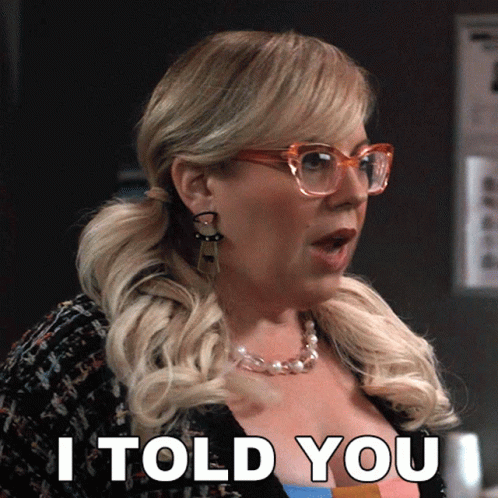 Woman Wearing Glasses And Necklace I Told You GIF
