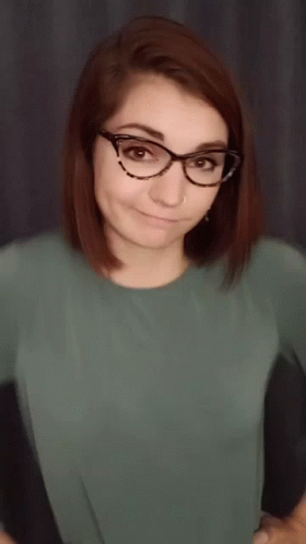 Woman Wearing Glasses Making Funny Face