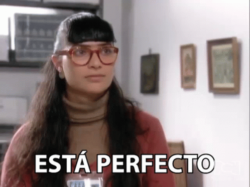 Woman Wearing Glasses Saying Esta Perfecto
