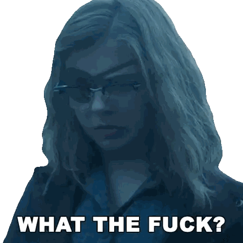 Woman Wearing Glasses Saying What The F**k