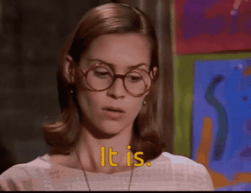 Woman Wearing Glasses Says It Is in Yellow