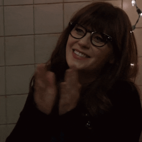 Woman Wearing Glasses Smiling
