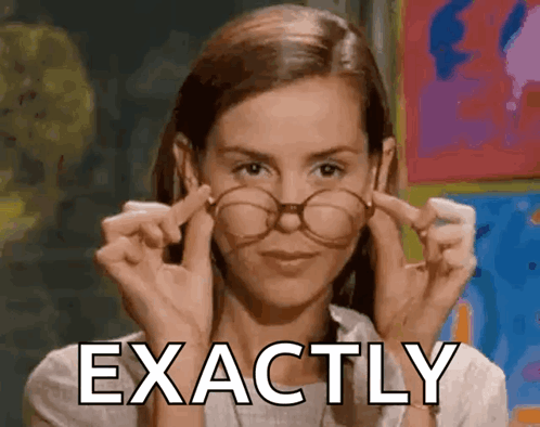 Woman Wearing Glasses with Exactly Above Her Head