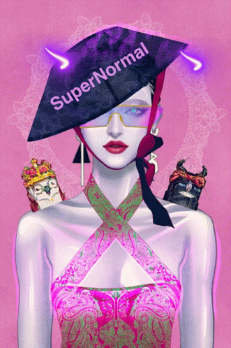 Woman Wearing Hat That Says Supernormal