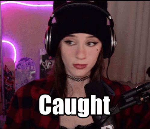 Woman Wearing Headphones and Choker