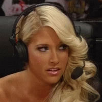 Woman Wearing Headphones and Microphone
