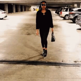 Woman Wearing Headphones And Sunglasses GIF