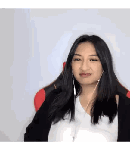 Woman Wearing Headphones and White Shirt