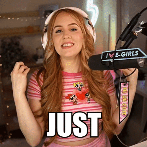 Woman Wearing Headphones Holding Microphone GIF