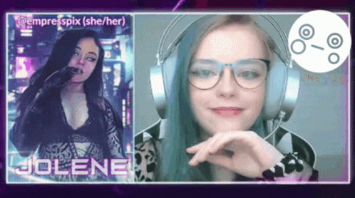 Woman Wearing Headphones Jolene