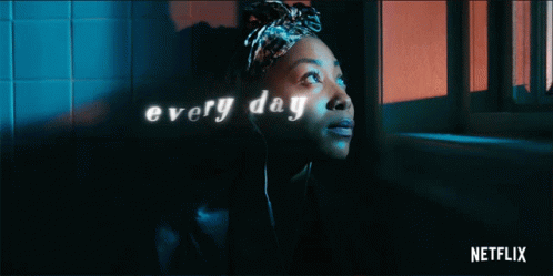 Woman Wearing Headphones Netflix Ad GIF