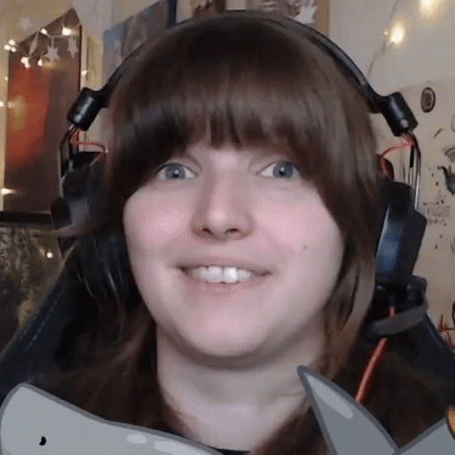 Woman Wearing Headphones Smiling GIF