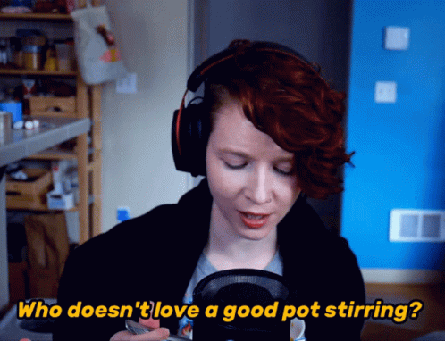 Woman Wearing Headphones Talking Into Microphone GIF