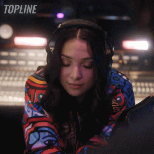 Woman Wearing Headphones