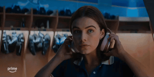 Woman Wearing Headphones With Prime