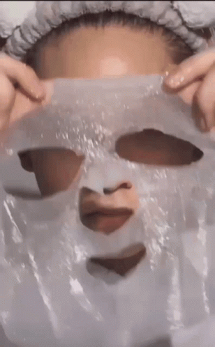 Woman Wearing Heart Mask