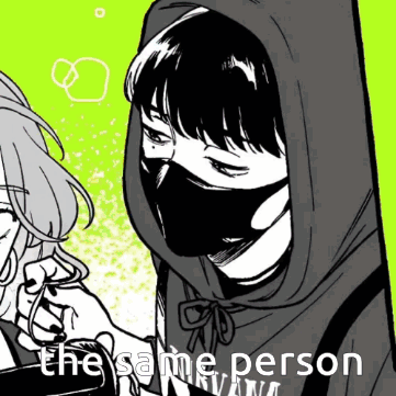 Woman Wearing Mask with The Same Person