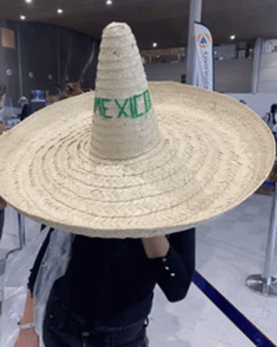Woman Wearing Mexico Sombrero