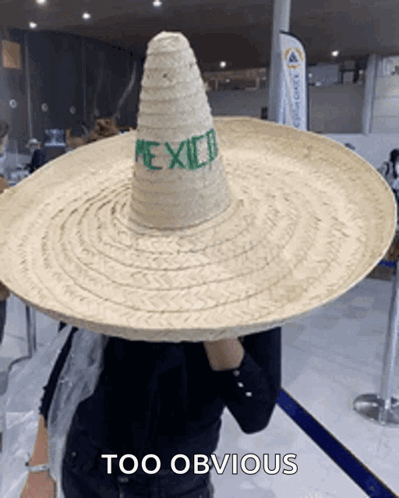 Woman Wearing Mexico Sombrero