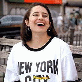 Woman Wearing New York City Respect Shirt